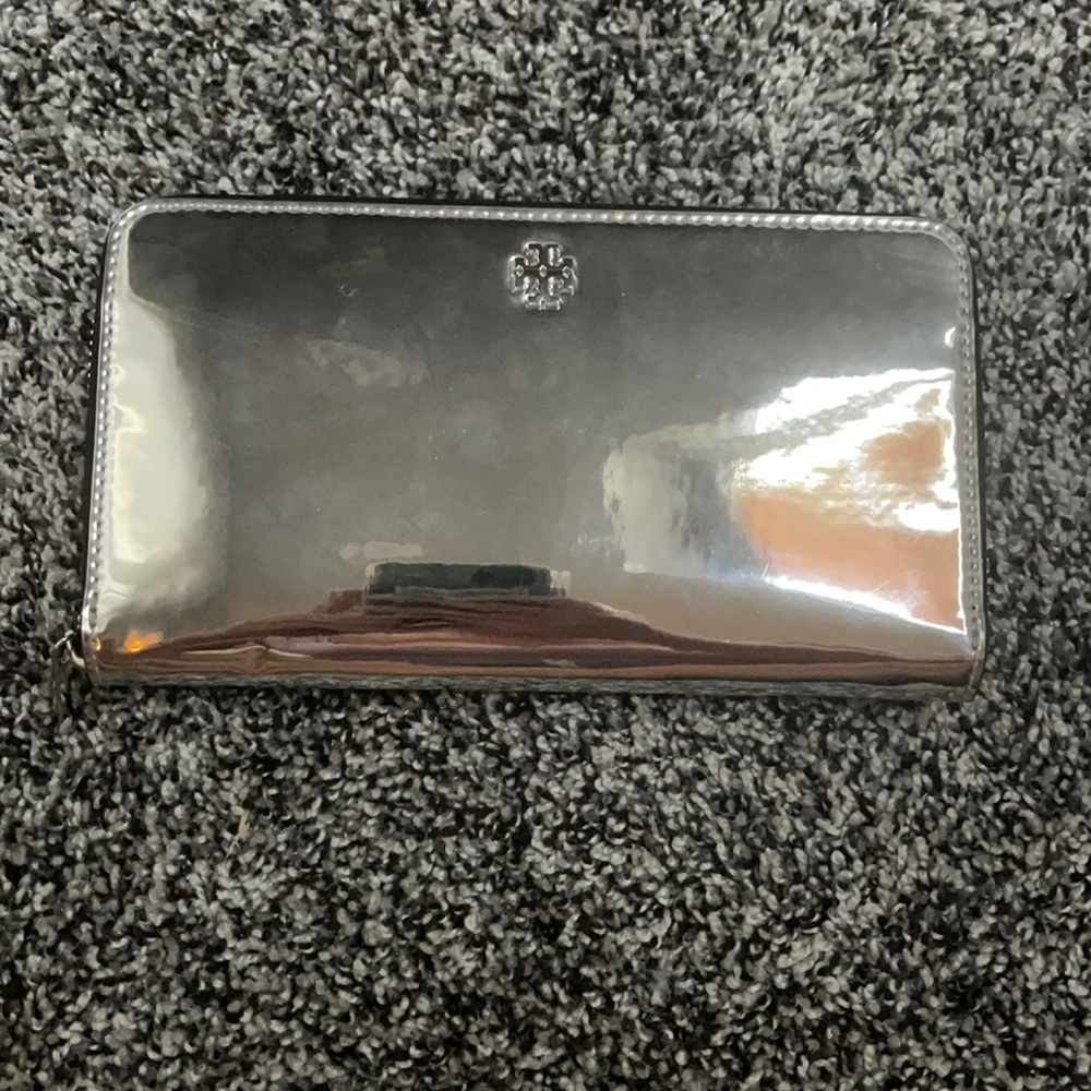 Silver Tory Burch Wallet
